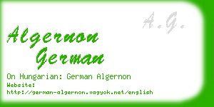 algernon german business card